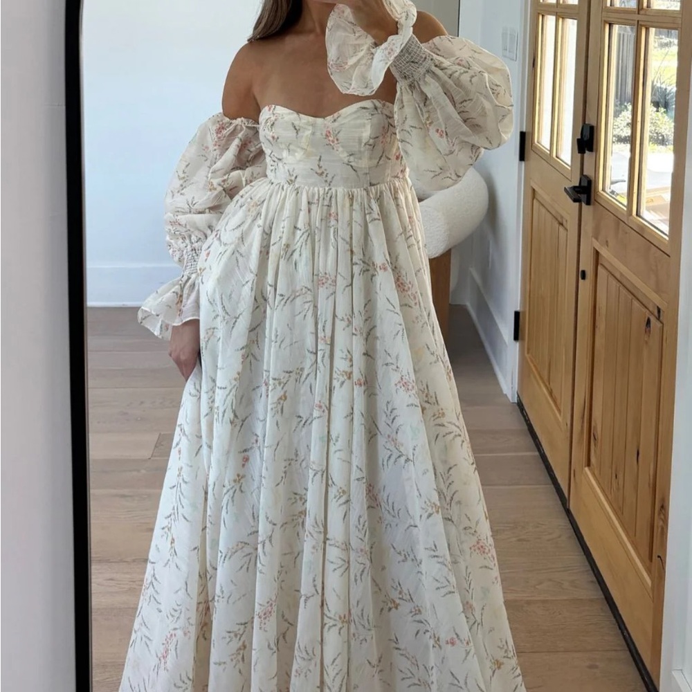 Elegant One Shoulder Floral Dress